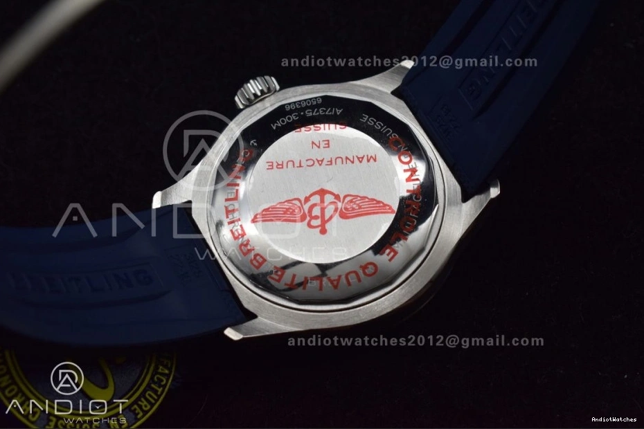 Cozy White Rubber on 1:1 Best BLSF Automatic SuperOcean 42 Dial A Blue Strap 1162 SS Edition 0517